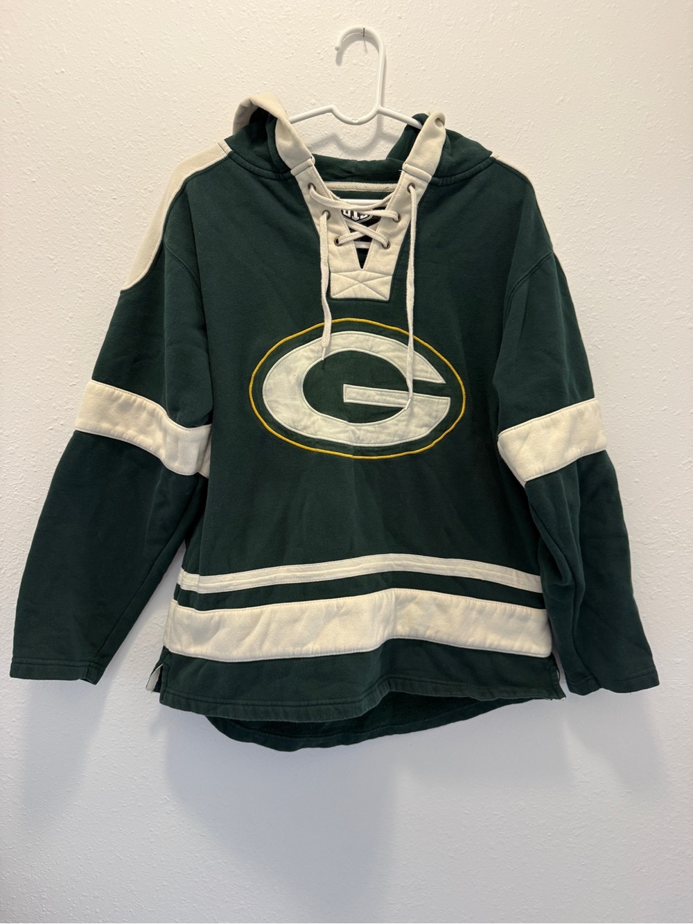 Old Time Sports Green Bay Packers NFL Hockey Hoodie Sweatshirt Medium